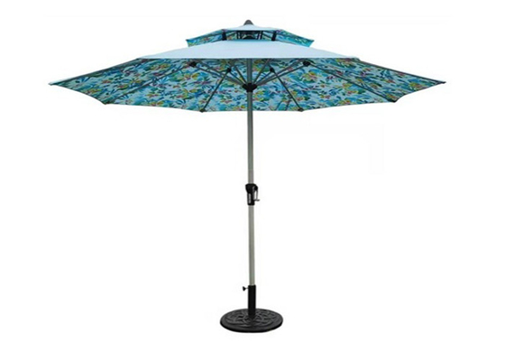 태양 보호 2.5 Ｍ 야외 우산, 알루미늄 폴리에스테르 정원 선 쉐이드 파라솔